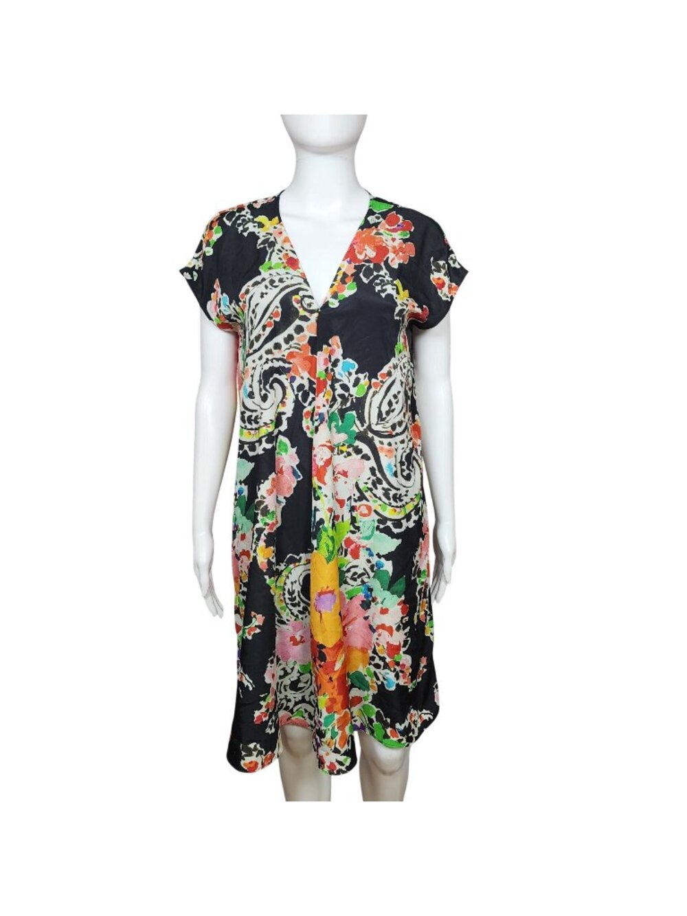 Lauren Ralph Lauren Floral-Print Cap Sleeve Plus Size Dress, Women's Medium